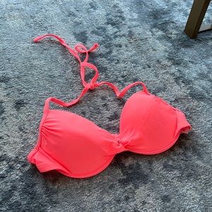 Bright pink bikini top